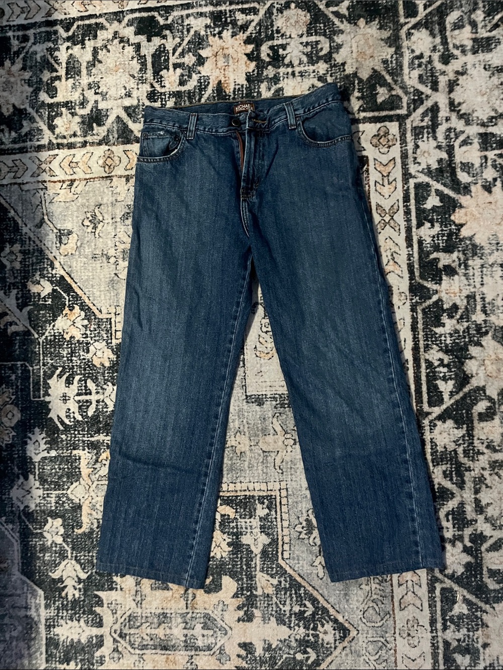 Michael Kors Men's Relaxed Straight-Leg Jeans - Blue